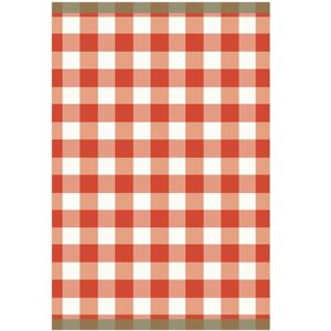 Asciugamano da cucina Coucke Emile - Motivo Vichy - Rosso Arancione - Cotone lino Asciugamano da cucina Coucke Emile - Motivo Vichy - Rosso Arancione - Cotone lino