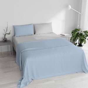 Italian Bed Linen Set Lenzuola Matrimoniale 100% Cotone Natural Color, Made in Italy Completo Letto, Lenzuolo Sotto con Angoli, Telo Sopra 240x300cm e Federe con Patella Interna, Azzurro/Grigio Chiaro Italian Bed Linen Set Lenzuola Matrimoniale 100% Cotone Natural Color, Made in Italy Completo Letto, Lenzuolo Sotto con Angoli, Telo Sopra 240x300cm e Federe con Patella Interna, Azzurro/Grigio Chiaro