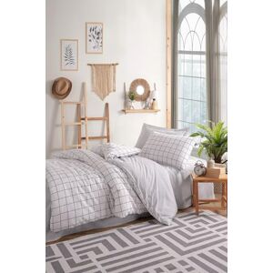 Nuit Des Rêves Set di copertine singole XL (155 x 200 cm), grigio e bianco, 65% cotone, 35% poliestere, lavabile in lavatrice, 120 thread Count, Button & Envelope Closure Nuit Des Rêves Set di copertine singole XL (155 x 200 cm), grigio e bianco, 65% cotone, 35% poliestere, lavabile in lavatrice, 120 thread Count, Button & Envelope Closure