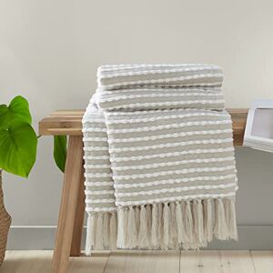 Plaid con nappe e frange Catherine Lansfield Naturale - Biancheria da letto Plaid con nappe e frange Catherine Lansfield Naturale - Biancheria da letto