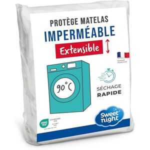 SWEET NIGHT Coprimaterasso matrimoniale 200x200 cm Lenzuolo impermeabile e microtraspirante Morbido e silenzioso Lavabile a 90°C Adatto anche a materassi spessi SWEET NIGHT Coprimaterasso matrimoniale 200x200 cm Lenzuolo impermeabile e microtraspirante Morbido e silenzioso Lavabile a 90°C Adatto anche a materassi spessi