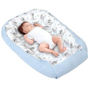 Medi Partners Riduttore Lettino Neonato 100x60x15 Nido Antisoffoco Neonati Bozzolo Culla per Bebè neonata bilaterale Cuscino 100% Cotone Waffle (Orsacchiotto con Waffle azzurro) Medi Partners Riduttore Lettino Neonato 100x60x15 Nido Antisoffoco Neonati Bozzolo Culla per Bebè neonata bilaterale Cuscino 100% Cotone Waffle (Orsacchiotto con Waffle azzurro)