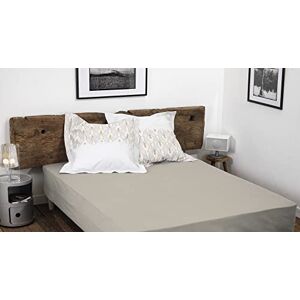 Home Linge Passion , Lenzuolo con angoli elasticizzati, 180 x 200 + 35 cm, 100% cotone a 57 fili, colore: Beige avorio Home Linge Passion , Lenzuolo con angoli elasticizzati, 180 x 200 + 35 cm, 100% cotone a 57 fili, colore: Beige avorio