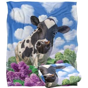 LOGOVISION Jq Licensing Jlo Cow And Butterflies Garden Coperta super morbida al tatto setoso – 152 x 127 cm LOGOVISION Jq Licensing Jlo Cow And Butterflies Garden Coperta super morbida al tatto setoso – 152 x 127 cm