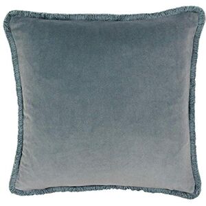 Paoletti Riva Freya Federa per Cuscino in Velluto Blu Super Morbido, con Frange in Cotone, Lavabile in Lavatrice, 100% Poliestere, 45 x 45 cm Paoletti Riva Freya Federa per Cuscino in Velluto Blu Super Morbido, con Frange in Cotone, Lavabile in Lavatrice, 100% Poliestere, 45 x 45 cm