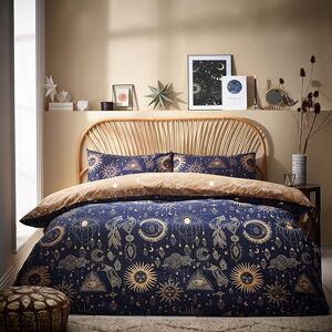furn. Constellation Set Copripiumino – Stampa Galassia Celeste Con Stelle E Lune Biancheria Polcotone Reversibile (Oro/Navy – King) furn. Constellation Set Copripiumino – Stampa Galassia Celeste Con Stelle E Lune Biancheria Polcotone Reversibile (Oro/Navy – King)