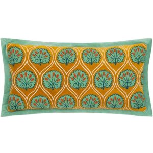 Fodera per Cuscino Paoletti - Ricamata in Cotone Giallo - 30x60cm - Fodera per Cuscino Fodera per Cuscino Paoletti - Ricamata in Cotone Giallo - 30x60cm - Fodera per Cuscino