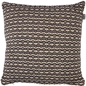 Mood collection Cuscino Standard Stampato a Onda, 50 x 50 cm, Poliestere, Nero/Ciottolo, Taglia Unica Mood collection Cuscino Standard Stampato a Onda, 50 x 50 cm, Poliestere, Nero/Ciottolo, Taglia Unica