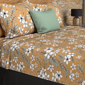 Soleil d'ocre Impostare Manon di fogli cotone 57 Figlio, Blu (Cammello), 240 x 300 cm Soleil d'ocre Impostare Manon di fogli cotone 57 Figlio, Blu (Cammello), 240 x 300 cm