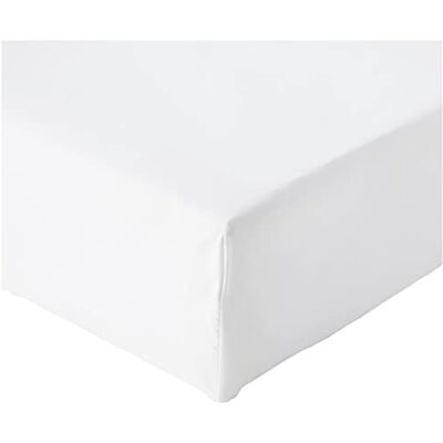 Lenzuolo con angoli Amazon Basics - Microfibra, Bianco chiaro Lenzuolo con angoli Amazon Basics - Microfibra, Bianco chiaro