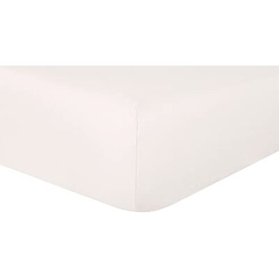 Sleepdown Lenzuolo con angoli profondi in 100% puro cotone, caldo e confortevole, traspirante, super morbido, biancheria da letto, con tasche extra profonde da 32 cm, colore naturale, per letto king Sleepdown Lenzuolo con angoli profondi in 100% puro cotone, caldo e confortevole, traspirante, super morbido, biancheria da letto, con tasche extra profonde da 32 cm, colore naturale, per letto king