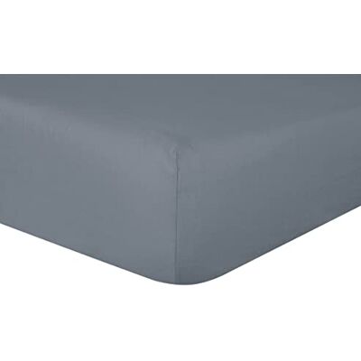 Sleepdown Lenzuolo con angoli profondi in 100% puro cotone, caldo e confortevole, traspirante, super morbido, biancheria da letto, con tasche extra profonde da 32 cm, colore: ardesia, per letto Sleepdown Lenzuolo con angoli profondi in 100% puro cotone, caldo e confortevole, traspirante, super morbido, biancheria da letto, con tasche extra profonde da 32 cm, colore: ardesia, per letto