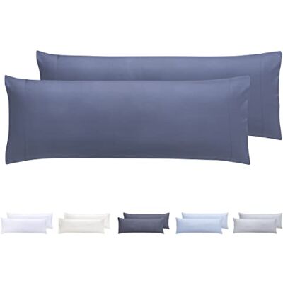 TODOCAMA Set di 2 federe - 90x40cm - Grigio blu TODOCAMA Set di 2 federe - 90x40cm - Grigio blu