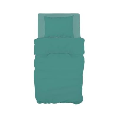 GEMITEX Set Lenzuola Singolo, 100% Cotone, VERDE, Tinta Unita, Antipilling e Anallergico, Design Made in Italy, Include Lenzuolo Sopra 150x280cm, Sotto con Angoli 90x190cm, 1 Federa GEMITEX Set Lenzuola Singolo, 100% Cotone, VERDE, Tinta Unita, Antipilling e Anallergico, Design Made in Italy, Include Lenzuolo Sopra 150x280cm, Sotto con Angoli 90x190cm, 1 Federa