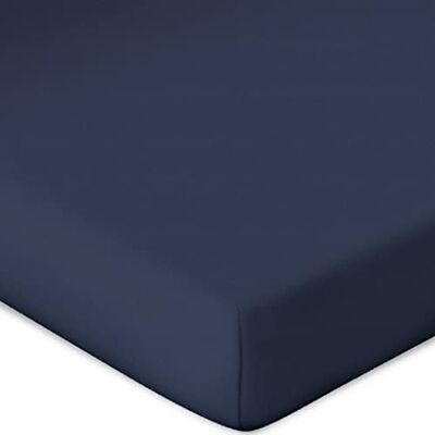 Bassetti Lenzuolo con angoli elasticizzati per materassi a molle, tinta unita, colore marino, D9/137, 90 x 190 cm, 100 x 220 cm Bassetti Lenzuolo con angoli elasticizzati per materassi a molle, tinta unita, colore marino, D9/137, 90 x 190 cm, 100 x 220 cm