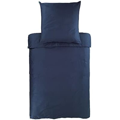 Bassetti Biancheria da letto in 100% raso di cotone di colore navy 1321, dimensioni: 135 x 200 cm Bassetti Biancheria da letto in 100% raso di cotone di colore navy 1321, dimensioni: 135 x 200 cm