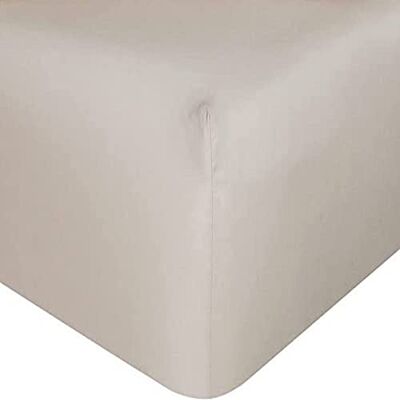 Sleepdown Lenzuolo con angoli, in tinta unita, caldo, confortevole, traspirante, super morbido, 100% bambù, con tasche extra profonde da 32 cm, colore naturale, per letto king size, () Sleepdown Lenzuolo con angoli, in tinta unita, caldo, confortevole, traspirante, super morbido, 100% bambù, con tasche extra profonde da 32 cm, colore naturale, per letto king size, ()