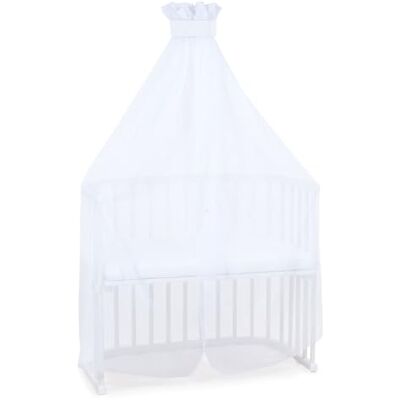 babybay Zanzariera e cielo piqué con nastro adatto per tutti i modelli fino a 96 cm di lunghezza, bianco babybay Zanzariera e cielo piqué con nastro adatto per tutti i modelli fino a 96 cm di lunghezza, bianco