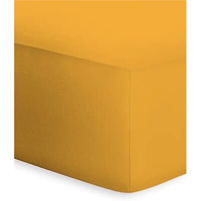 Bassetti Boxspring Lenzuolo con angoli elasticizzati in tinta unita ORO 196 in cotone ed elastan, 180 x 200 cm, 200 x 220 cm Bassetti Boxspring Lenzuolo con angoli elasticizzati in tinta unita ORO 196 in cotone ed elastan, 180 x 200 cm, 200 x 220 cm