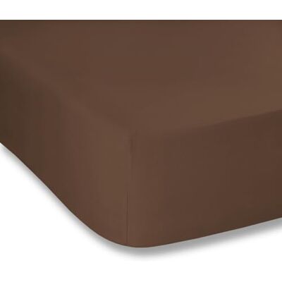 Bianca Plain Dyed Deep Taupe Lenzuolo sotto 150x200 100% cotone percale Bianca Plain Dyed Deep Taupe Lenzuolo sotto 150x200 100% cotone percale