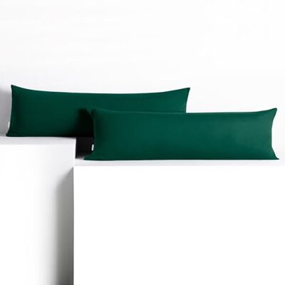 DecoKing Set di 2 federe 20 x 145 * 2 cm, jersey 100% cotone pettinato, chiusura a cerniera Verde bottiglia DecoKing Set di 2 federe 20 x 145 * 2 cm, jersey 100% cotone pettinato, chiusura a cerniera Verde bottiglia