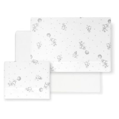 Interbaby Set Lenzuola Cotone Lettino 60x120 cm Elefante Palloncini Grigio Set lenzuola lettino 60x120 in flanella di cotone 100%: lenzuolo con angoli, sopra e federa, caldo, inverno, regalo nascita Interbaby Set Lenzuola Cotone Lettino 60x120 cm Elefante Palloncini Grigio Set lenzuola lettino 60x120 in flanella di cotone 100%: lenzuolo con angoli, sopra e federa, caldo, inverno, regalo nascita