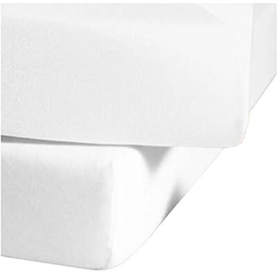 Bassetti Topper Lenzuolo con angoli, in lana, cotone ed elastan, 90 x 190 cm, 100 x 220 cm, colore: Bianco Bassetti Topper Lenzuolo con angoli, in lana, cotone ed elastan, 90 x 190 cm, 100 x 220 cm, colore: Bianco