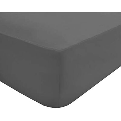 Sleepdown Lenzuolo con Angoli 68 Plettri Grigio Set Biancheria da Letto, Policotone, King Sleepdown Lenzuolo con Angoli 68 Plettri Grigio Set Biancheria da Letto, Policotone, King