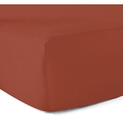 Le linge de Jules Lenzuolo con angoli, 100% cotone, 57 fili, Tomette, 120 x 190 cm, berretto 30 cm Le linge de Jules Lenzuolo con angoli, 100% cotone, 57 fili, Tomette, 120 x 190 cm, berretto 30 cm