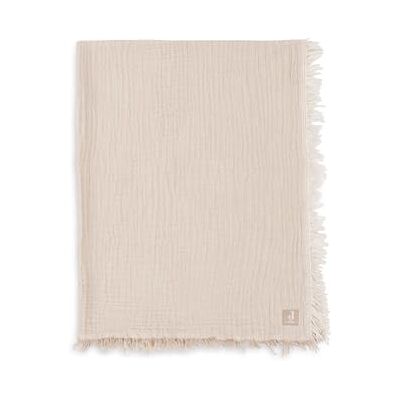 Jollein - Fringe Stripe Biscuit - 120x120 cm - Coperta neonato Jollein - Fringe Stripe Biscuit - 120x120 cm - Coperta neonato