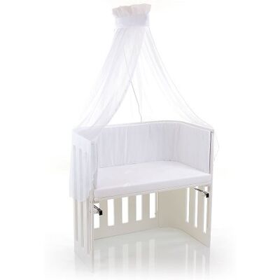 babybay capottina piqué con fiocco adatto ai modelli Original, Maxi, Boxspring, Comfort, Comfort Plus e Midi, bianca babybay capottina piqué con fiocco adatto ai modelli Original, Maxi, Boxspring, Comfort, Comfort Plus e Midi, bianca