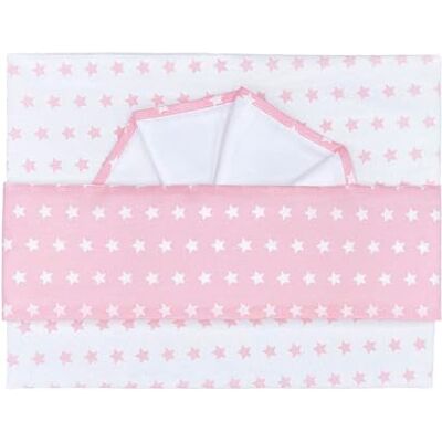 ANDY & HELEN Set 3 Pezzi Maxi Culla. Sopra + sotto con elastici per culle fianco letto + Federa tutto in Fantasia Stelle, ROSA ANDY & HELEN Set 3 Pezzi Maxi Culla. Sopra + sotto con elastici per culle fianco letto + Federa tutto in Fantasia Stelle, ROSA