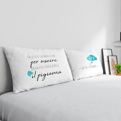 Italian Bed Linen Coppia Federe 100% Cotone Stampa Digitale, PR-35 Italian Bed Linen Coppia Federe 100% Cotone Stampa Digitale, PR-35