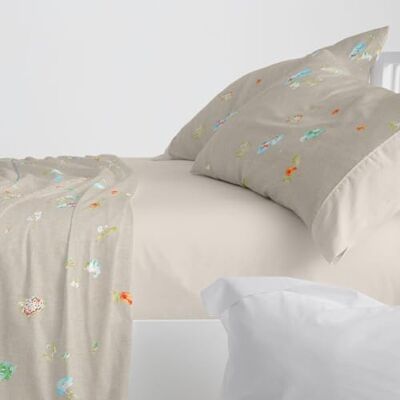 Blanco Completo Lenzuola in Cotone Letto da 135 cm. (+Misure Disponibili) Design 629 Colore Lino (135 x 190/200 cm) Blanco Completo Lenzuola in Cotone Letto da 135 cm. (+Misure Disponibili) Design 629 Colore Lino (135 x 190/200 cm)