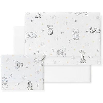 Interbaby Set Lenzuola Cotone Lettino 60x120 cm Koala Blu Set lenzuola lettino 60x120 in flanella di cotone 100%: lenzuolo con angoli, sopra e federa, caldo, inverno, regalo nascita Interbaby Set Lenzuola Cotone Lettino 60x120 cm Koala Blu Set lenzuola lettino 60x120 in flanella di cotone 100%: lenzuolo con angoli, sopra e federa, caldo, inverno, regalo nascita