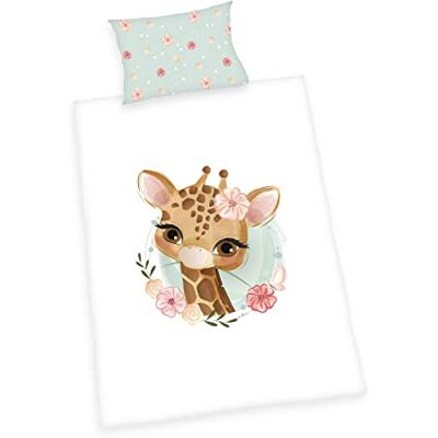Herding Giraffa, Biancheria da Letto "Made in Green", Federa ca. 40x60 cm con chiusura a busta, Copripiumino ca. 100x135 cm con cerniera scorrevole di qualità, 100% Cotone Renforcé Herding Giraffa, Biancheria da Letto "Made in Green", Federa ca. 40x60 cm con chiusura a busta, Copripiumino ca. 100x135 cm con cerniera scorrevole di qualità, 100% Cotone Renforcé