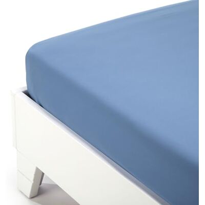 Caleffi Lenzuolo con Angoli Inferiore Cotone Tinta Unita Piazza e Mezza Avio in Cotone Caleffi Lenzuolo con Angoli Inferiore Cotone Tinta Unita Piazza e Mezza Avio in Cotone