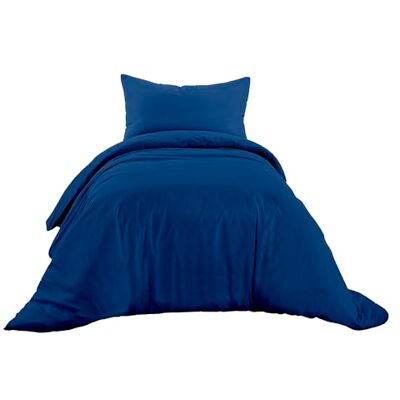 Ruggeri Set Lenzuola Copripiumino Singolo, Cotone, Blu Ruggeri Set Lenzuola Copripiumino Singolo, Cotone, Blu