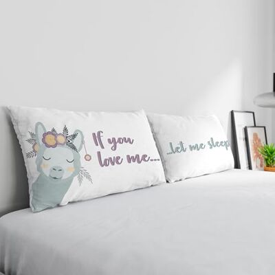 Italian Bed Linen Coppia Federe 100% Cotone Stampa Digitale, PR-21 Italian Bed Linen Coppia Federe 100% Cotone Stampa Digitale, PR-21