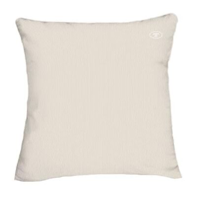 TOM TAILOR Federa Satin, 40x40 cm, 100% cotone, con piping e ricamo del logo, con cerniera, FINE STRIPES Beige, Bianco (Sunny Sand & Off White) TOM TAILOR Federa Satin, 40x40 cm, 100% cotone, con piping e ricamo del logo, con cerniera, FINE STRIPES Beige, Bianco (Sunny Sand & Off White)