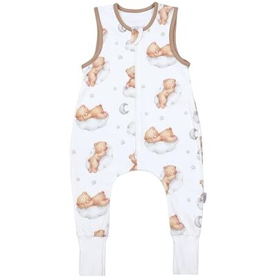 TupTam Sacco Nanna con Piedini – Sacco Nanna Neonato Estivo 0.5 TOG, Cotone OEKO-TEX, Orsi sulle nuvole/Bianco/Marrone, 68-74 TupTam Sacco Nanna con Piedini – Sacco Nanna Neonato Estivo 0.5 TOG, Cotone OEKO-TEX, Orsi sulle nuvole/Bianco/Marrone, 68-74