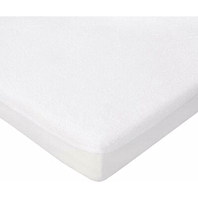 Trois Kilos Sept Coprimaterasso per bambini 70 x 140 cm Rivestimento in spugna impermeabile e traspirante Certificato OEKO-TEX® Antibatterico e assorbente Trattamento SANITIZED Bianco Trois Kilos Sept Coprimaterasso per bambini 70 x 140 cm Rivestimento in spugna impermeabile e traspirante Certificato OEKO-TEX® Antibatterico e assorbente Trattamento SANITIZED Bianco