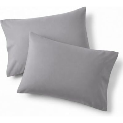 Cathay Home Hospitality Set di 2 federe standard in microfibra spazzolata ultra morbida, resistente alle pieghe e allo sbiadimento, colore: grigio chiaro, standard (50,8 x 76,2 cm) Cathay Home Hospitality Set di 2 federe standard in microfibra spazzolata ultra morbida, resistente alle pieghe e allo sbiadimento, colore: grigio chiaro, standard (50,8 x 76,2 cm)