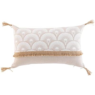 HOME MAISON - Coperchio rimovibile Pompon - Beige - Cotone blends - Cuscino HOME MAISON - Coperchio rimovibile Pompon - Beige - Cotone blends - Cuscino