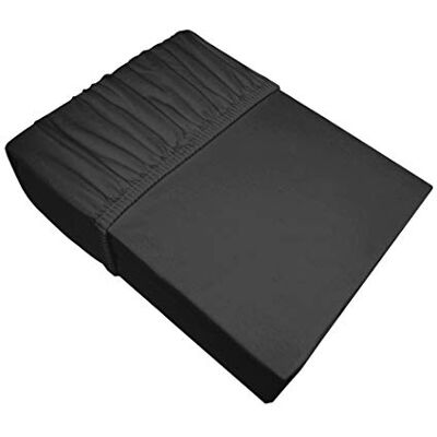 Eurofirany Lenzuolo con Angoli Elasticizzati, Semplice Senza Motivi, in Cotone Oeko-Tex 1 Pezzo, Nero, 220 x 200 + 30 cm Eurofirany Lenzuolo con Angoli Elasticizzati, Semplice Senza Motivi, in Cotone Oeko-Tex 1 Pezzo, Nero, 220 x 200 + 30 cm