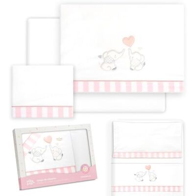 Interbaby Set lenzuola minicla 50 x 80 cotone 100% Lenzuola per lettino Include lenzuolo inferiore, piano di lavoro e federa per cuscino Ideale per primavera, estate Coppia elefante bianco Interbaby Set lenzuola minicla 50 x 80 cotone 100% Lenzuola per lettino Include lenzuolo inferiore, piano di lavoro e federa per cuscino Ideale per primavera, estate Coppia elefante bianco