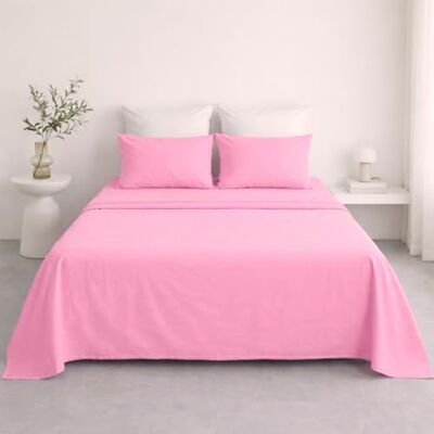 Ruggeri Completo Letto 100% Morbida Microfibra di Alta Qualità 2 Federe 50x80cm + 1 Lenzuolo con Angoli 170x200cm + 1 Lenzuolo Sopra 240x280cm Collezione Beat (Rosa Cipria, Matrimoniale) Ruggeri Completo Letto 100% Morbida Microfibra di Alta Qualità 2 Federe 50x80cm + 1 Lenzuolo con Angoli 170x200cm + 1 Lenzuolo Sopra 240x280cm Collezione Beat (Rosa Cipria, Matrimoniale)