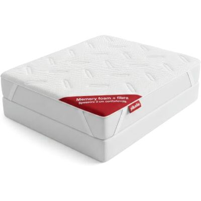 PIKOLIN Topper Matrimoniale 150 x 190 cm Memory Foam Spessore 3 cm Trapuntato in Microfibra Coprimaterasso Comfort Extra, Allevia Tensioni Muscolari, Anallergico e Lavabile PIKOLIN Topper Matrimoniale 150 x 190 cm Memory Foam Spessore 3 cm Trapuntato in Microfibra Coprimaterasso Comfort Extra, Allevia Tensioni Muscolari, Anallergico e Lavabile