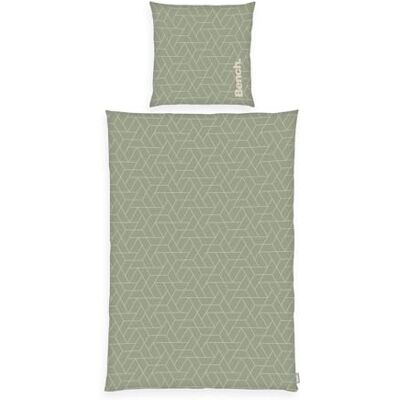 Herding Bench Set Biancheria da Letto, Nature Inspired, Federa ca. 80 x 80 cm, Copripiumino ca. 155 x 200 cm, con Cerniera, 100% Cotone, Colore: verde/beige, Art. N. Herding Bench Set Biancheria da Letto, Nature Inspired, Federa ca. 80 x 80 cm, Copripiumino ca. 155 x 200 cm, con Cerniera, 100% Cotone, Colore: verde/beige, Art. N.