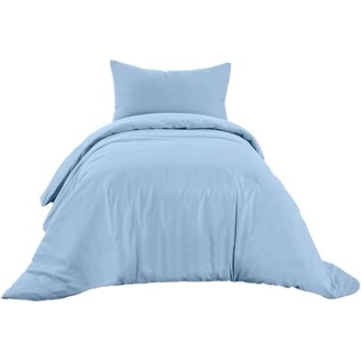 Ruggeri Set Lenzuola Copripiumino Singolo, Cotone, Azzurro Ruggeri Set Lenzuola Copripiumino Singolo, Cotone, Azzurro